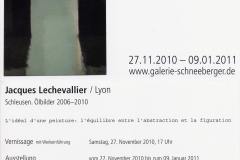 27.11.2010 - 09.01.2011: Jacques Lechevallier - Schleusen